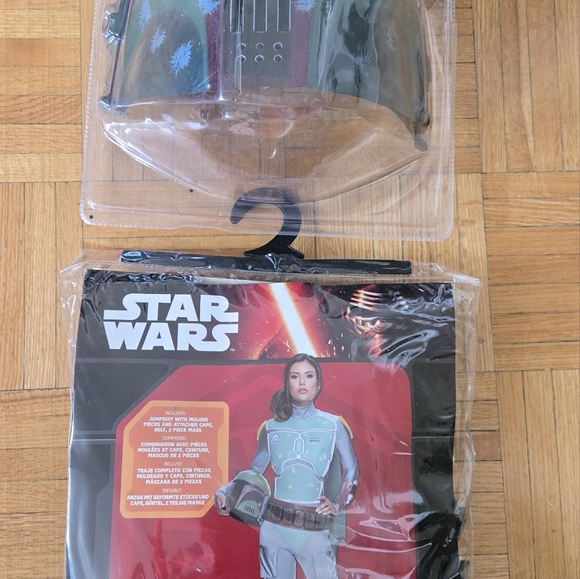 Women's Star Wars Boba Fett Woman's Deluxe Costume Jumpsuit - Picture 3 of 4